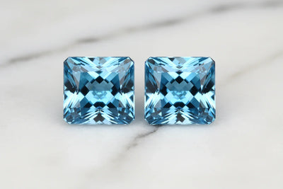 Blue Topaz Matched Pair Professional