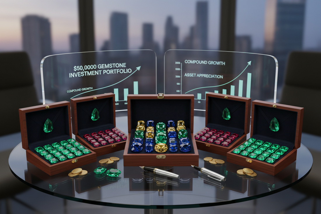 How to build a $50,000 gemstone investment portfolio - Queensland sapphires, rubies, emeralds with appreciation charts - wealth building strategy 2025 - RichosRocks