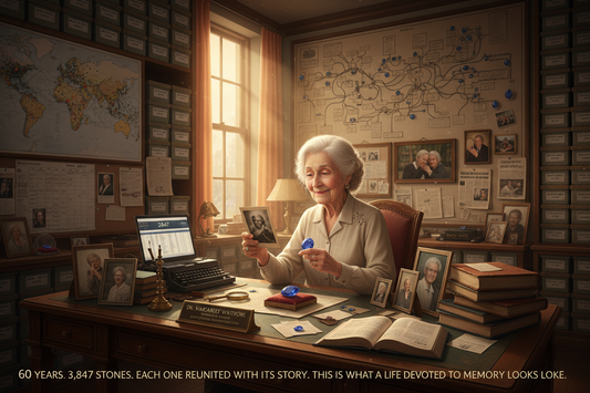 The Sapphire Keeper: The Woman Who Spent 60 Years Reuniting Stones With Their Stories—And What She Discovered About Memory, Love, and Why We Keep What We Keep