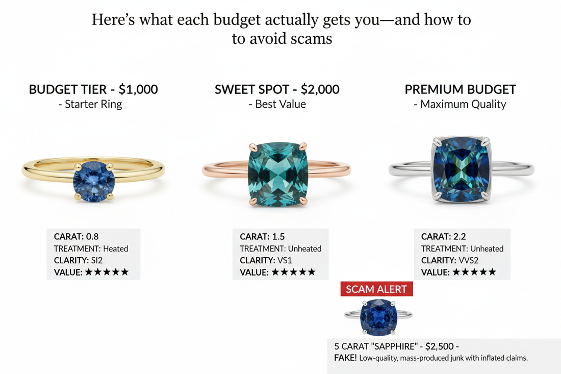 Sapphire Engagement Rings Under $3,000: What's Actually Worth Buying (And What's a Scam)