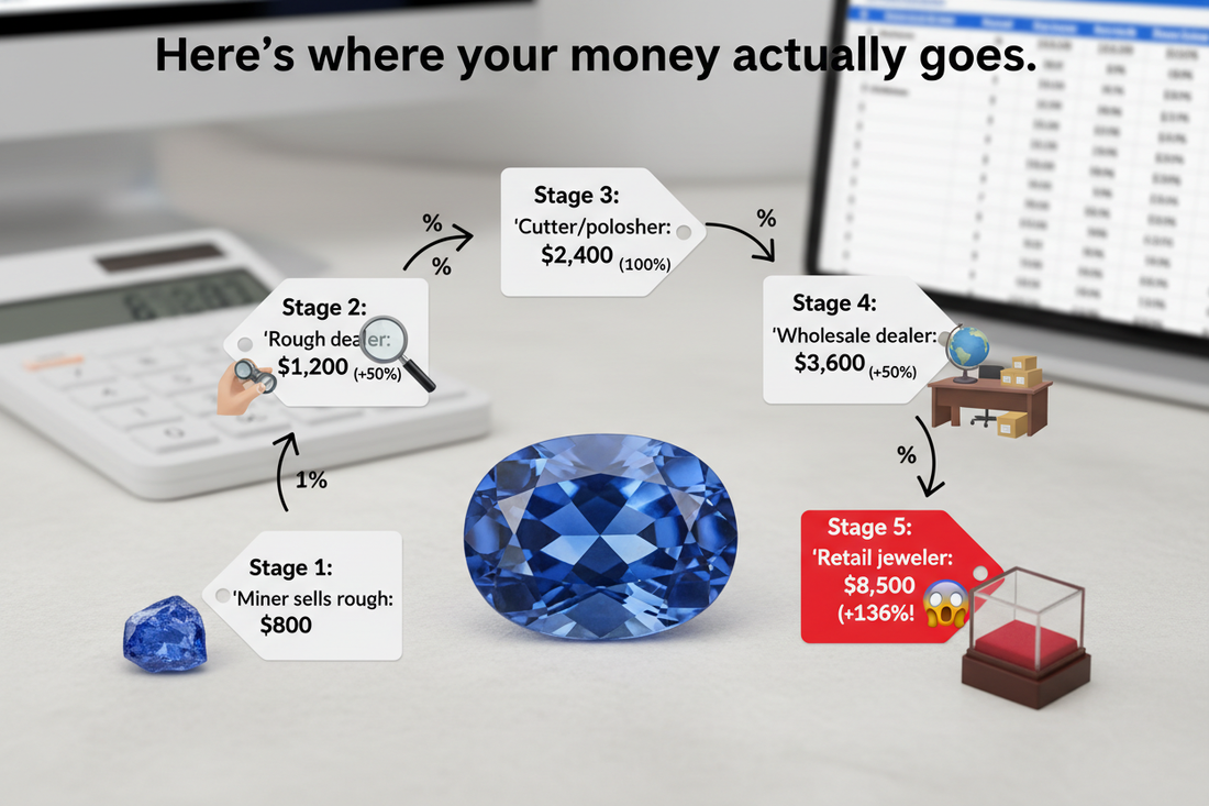 What Jewelers Actually Pay for Sapphires (vs What They Charge You): The Markup Exposé