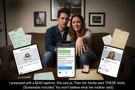 I Proposed With a $2,400 Sapphire Instead of a $20,000 Diamond. She Said Yes. Then Her Family Sent These Texts. (I'm Posting the Screenshots. You Won't Believe What Her Mother Venmo Requested.)