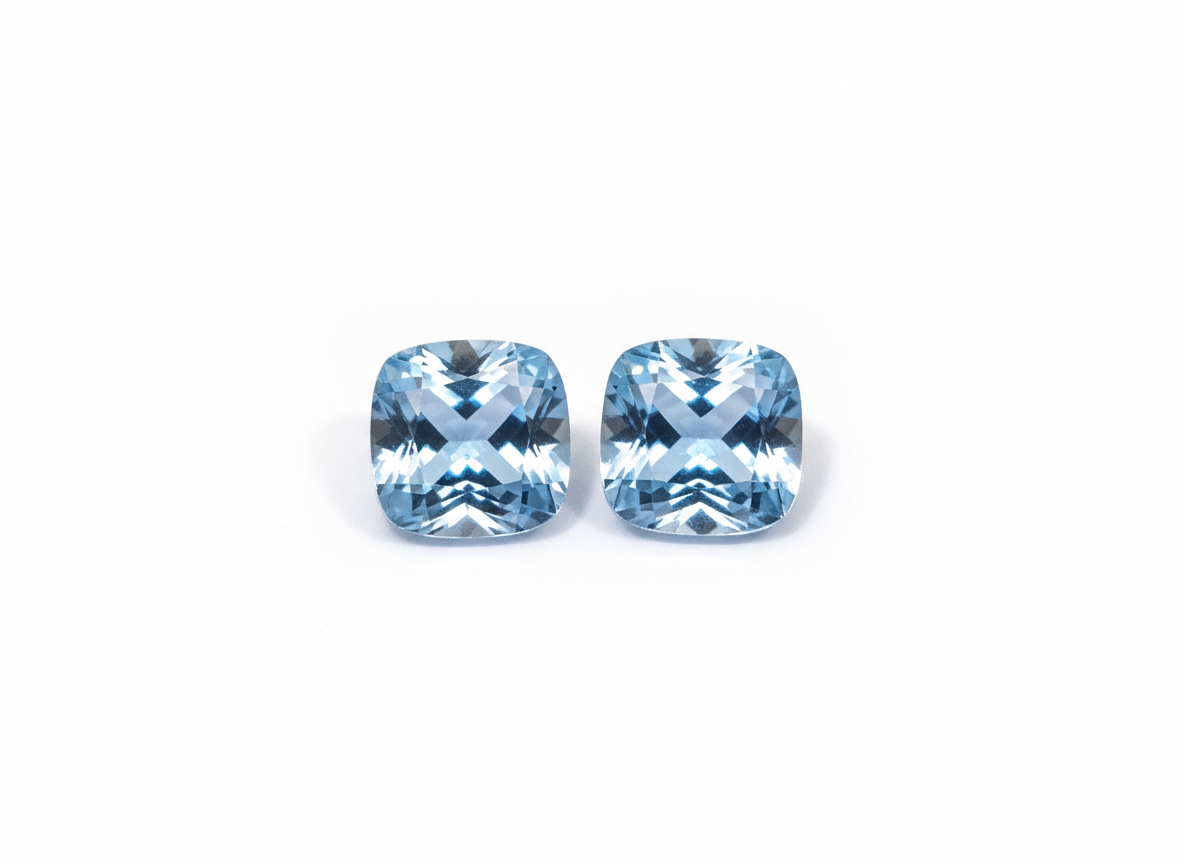 Blue Topaz Matched Pair Professional