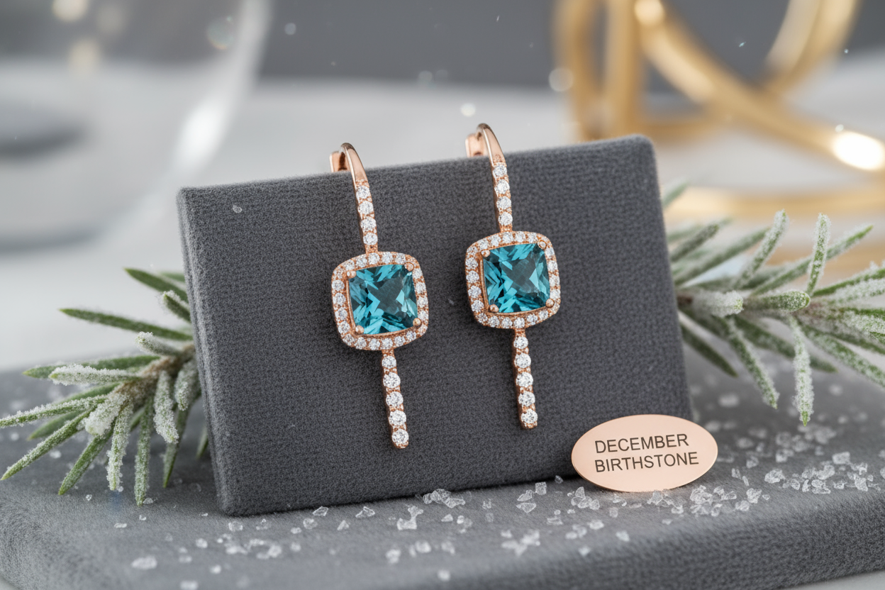 Natural Blue Topaz Matched Pair 5.3ct | Square Princess Cut | December Birthstone Earring Stones | RichosRocks Australia - RichosRocks - Natural Blue Topaz Matched Pair 5.3ct | Square Princess Cut | December Birthstone Earring Stones | RichosRocks Australia