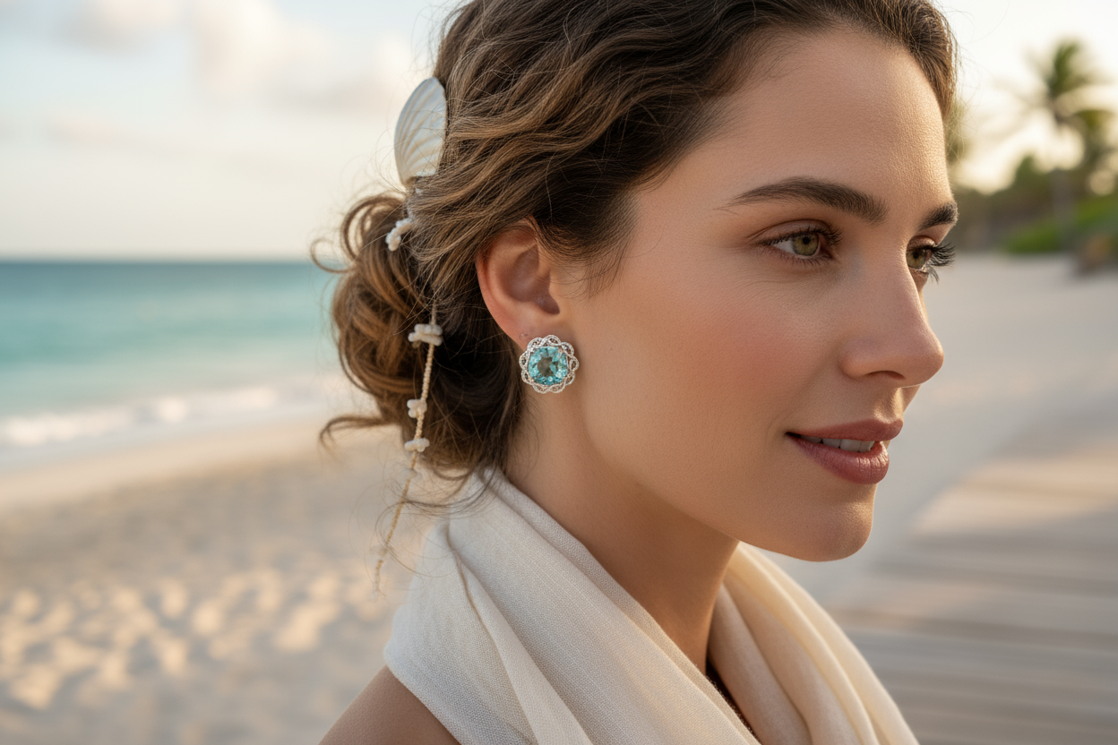 Natural Aquamarine Matched Pair 1ct | Oval Cut Earring Stones | March Birthstone | RichosRocks Australia - RichosRocks - Natural Aquamarine Matched Pair 1ct | Oval Cut Earring Stones | March Birthstone | RichosRocks Australia