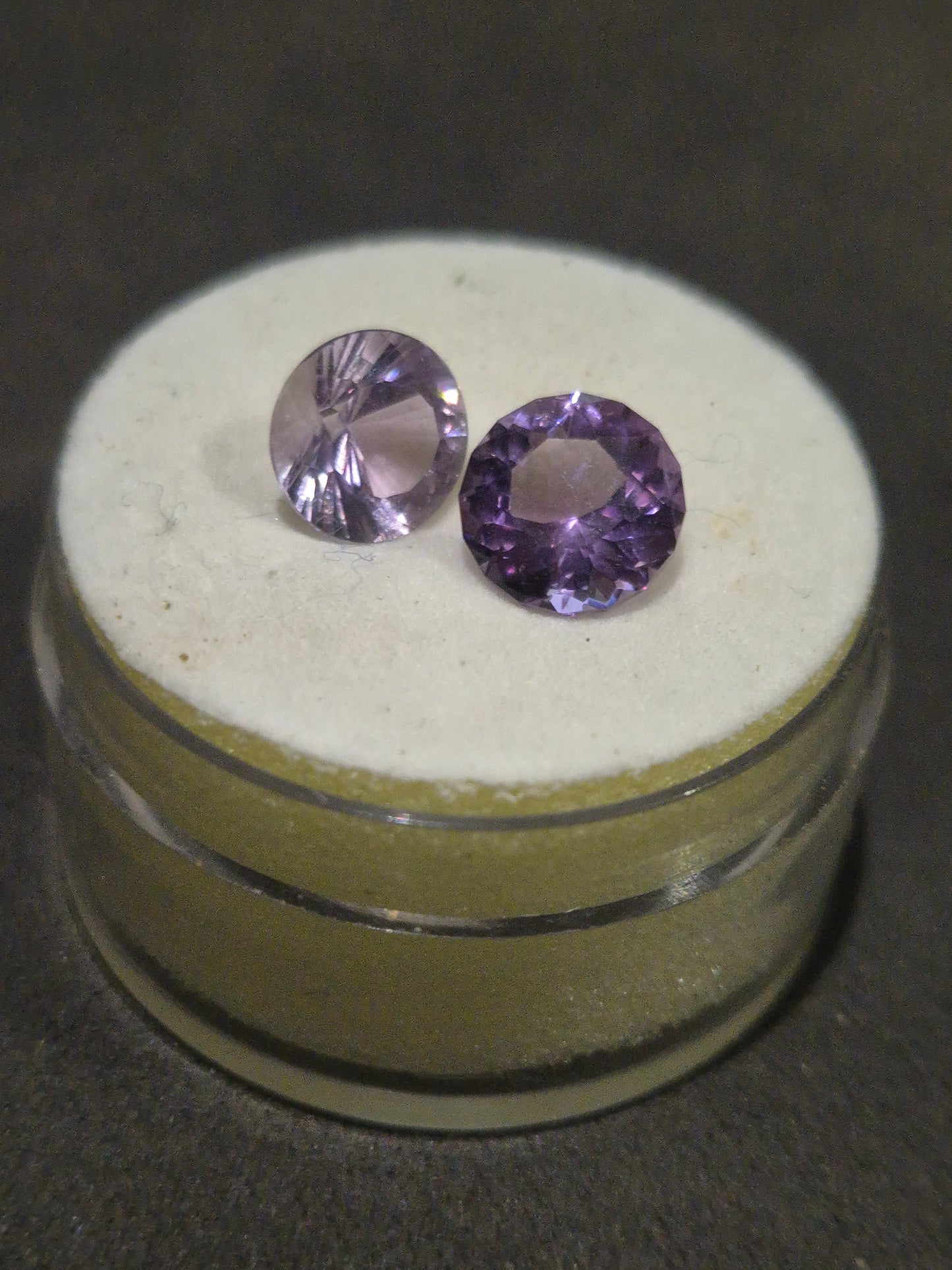 Natural amethyst circle cut 1.10 carat February birthstone for custom jewelry design
