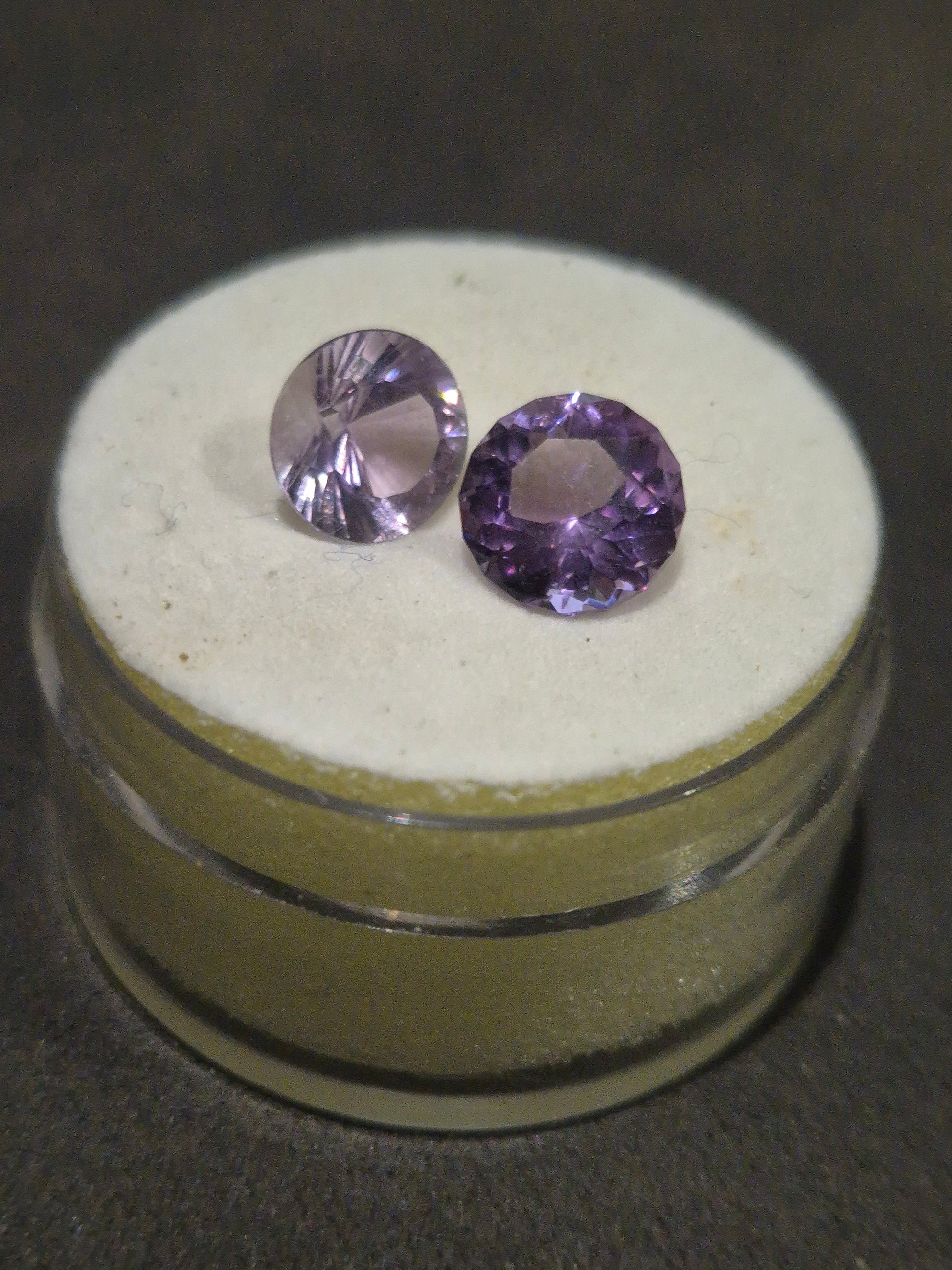 Natural amethyst circle cut 1.10 carat February birthstone for custom jewelry design

