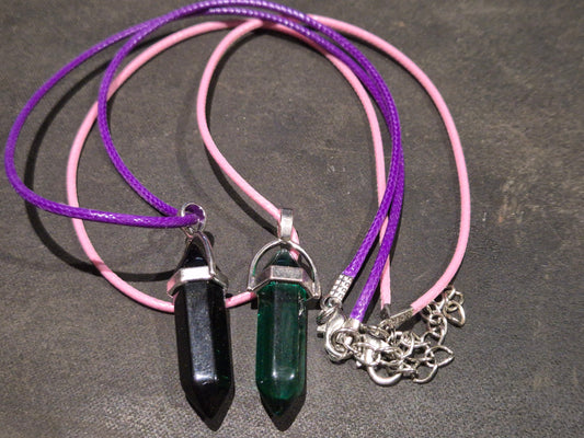 Handcrafted gemstone necklace with natural colorful stones from RichosRocks Australia
